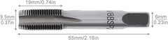 1/8&Prime; BSP Thread Forming Taps, G1/8 BSP Pipe Taps Threading Taps Tool for Clean/R