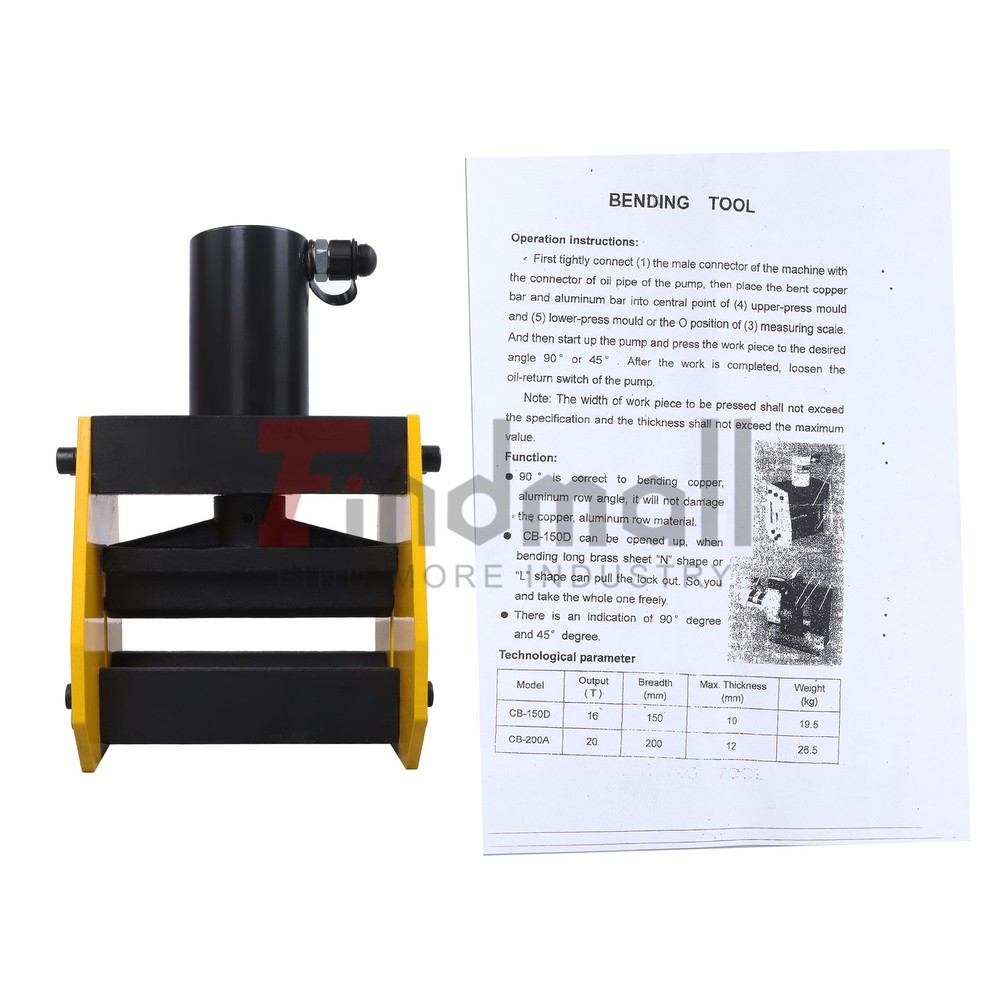 16T 8In Bus Bar Bending Tool Copper Pipe Bender Hydraulic Busbar Bender