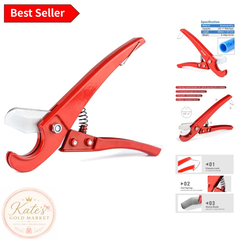 Professional iCrimp PEX Pipe Cutter &ndash; Effortless Cuts for 1/8&Prime; to 1&Prime; Tubings