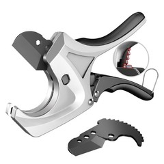 PVC Pipe Cutter,Cuts up to 2-1/2&Prime;,Ratcheting PVC Cutters,Pex Pipe Cutter,For PVC