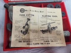 Vintage MAC Tools Double Flaring Tool Kit w Case 3/16&Prime; &ndash; 1/2&Prime; Tube SAE Made USA