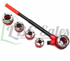 RATCHET PIPE THREADER WITH 5 DIES 3/8&rdquo;, 1/2&rdquo;, 3/4&rdquo;, 1&rdquo;, 1-1/4&rdquo; NEW SET