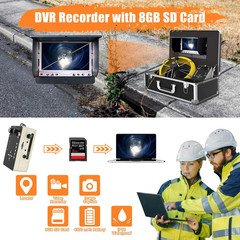 165FT Sewer Inspection Camera with Locator & 7&Prime; LCD Monitor, IP68 Waterproof