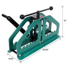 Manual Tube Roller Bender Pipe Rolling Machine for Round Square Tube Green