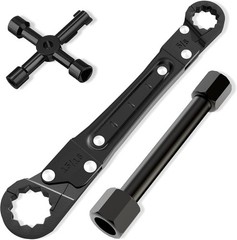 High Carbon Steel Plumbing Tool Kit 3-Piece with Sillcock Key for Tight Spaces