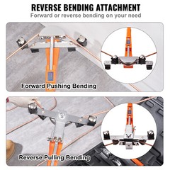 VEVOR Ratcheting Pipe Tube Bender 1/4&Prime;-7/8&Prime; 90&deg; Forward/Reverse Bending 7 Dies
