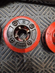 RIDGID 12 R PIPE THREADING DIE SET 1/2&Prime;-2&Prime; w Handle & Ratchet & Craftsman Die