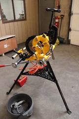 Steel Dragon Tools&reg; 300 Pipe Threader Threading Machine with Oiler Bucket