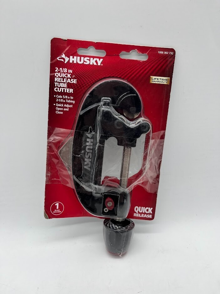 Husky 2-1/8 in. Quick-Release Tube Cutter with Fold-Away Reamer & Blade Storage