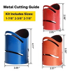 3 Piece Magnetic Metal Pipe Cutting Guide, Steel Includes Sizes: 1-7/8&Prime;,&hellip;