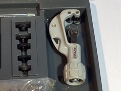 RIDGID 345DL/150 Flaring Flare Tool for 3/16 to 5/8 O.D. 45&deg; +Tube Cutter & Case