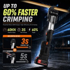 Press Tool Kit Brushless Motor Hydraulic Press Tool with 350&deg; Rotation