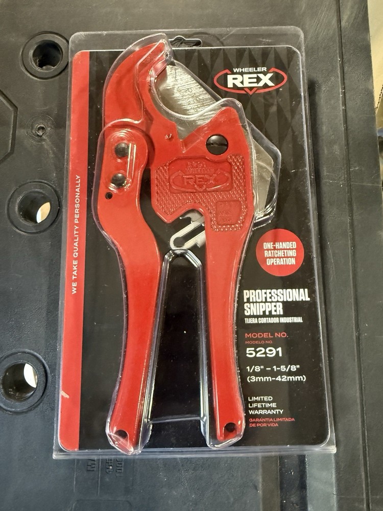 Wheeler-Rex Plastic Pipe Cutter Snipper Cut Cap 1/8&Prime; &ndash; 1-5/8&Prime; Pex 5291 Japan NEW