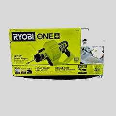 RYOBI ONE+ 18V Cordless Drain Auger w/ 25 ft Cable, LED Light, Auto Feed-Z305