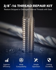 Orion Motor Tech Thread Repair Kit 3/8&Prime;-16 Internal Thread Repair Set