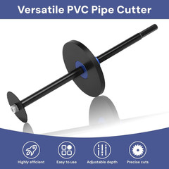 PVC Pipe Internal Cutter Set &ndash; 360&deg; Rotating Cutter, Adjustable Depth Gauge, 5 H