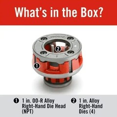 RIDGID 37385 Hand Threader Die Head 3/8 NPT Alloy Right Hand 12R