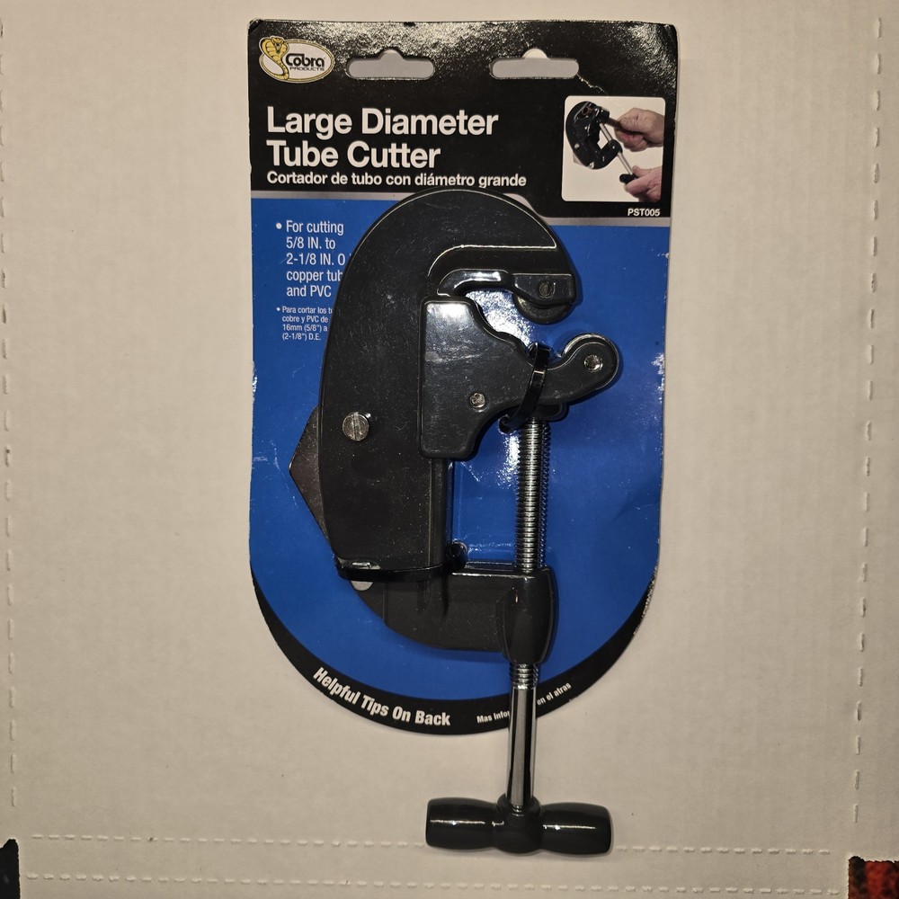 COBRA. LARGE DIAMETER TUBE CUTTER 5/8 In. TO 2-1/8 In. O.D. COPPER AND PVC