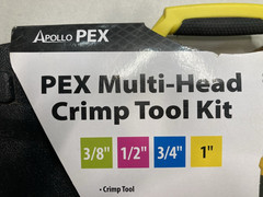 Apollo PEX Crimp Tool Kit w/ Case Cutter Go No-Go Gauge Multi Size Set NEW