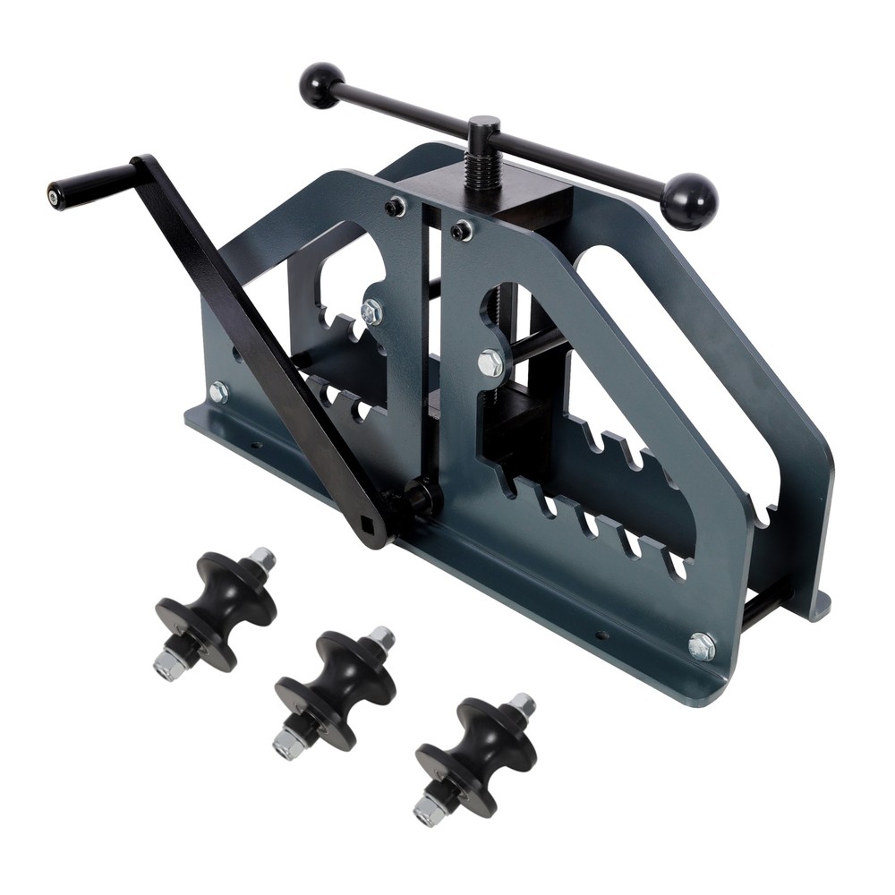 Tube Roller Bender with 3 Dies, Pipe Rolling Machine for Round Tube