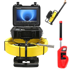 Sewer Camera with Locator,Self Leveling,165Ft/50M,Retractable Handle,7Mm Cable,9