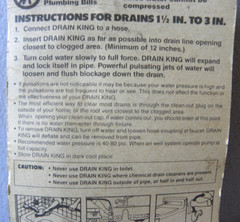 GT Water Products Drain King Water Powered Drain Unclogger &ndash; 186 &ndash; 1.5 to 3 in.