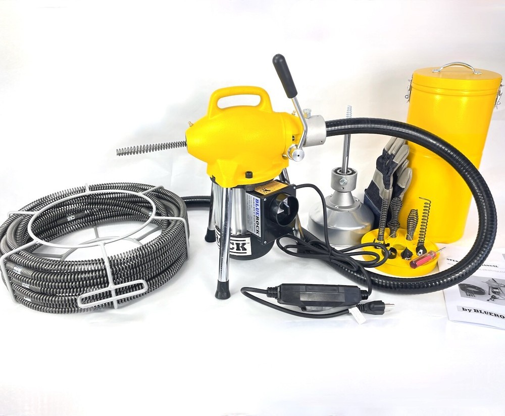 S75 BLUEROCK &reg; 3/4&Prime; to 4&Prime; Sectional Pipe Drain Cleaning Machine Snake Cleaner