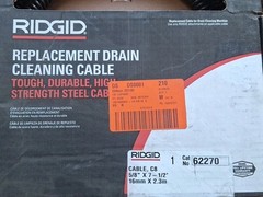Ridgid 5/8&Prime; x 7-1/2&prime; Drain Cleaning Machine Cable 62270
