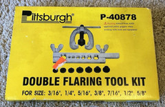 Pittsburgh Double Flaring Tool Kit Item# P-40878 For Size 3/16&Prime; to 5/8&Prime;