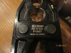 Iwiss Icrimp 1/2,3/4 In. F1807 PEX Crimp Combo Tool Used