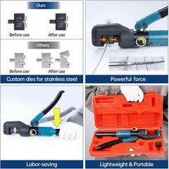 Muzata Blue Hydraulic Crimper Tool for Custom Cable Railing 1/8&Prime; Stainless Steel