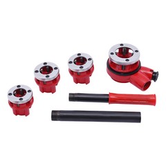 Manual Ratchet Pipe Threading Threader Die Head Handle Set 1/2&rdquo; to 1-1/4&rdquo; BSPT