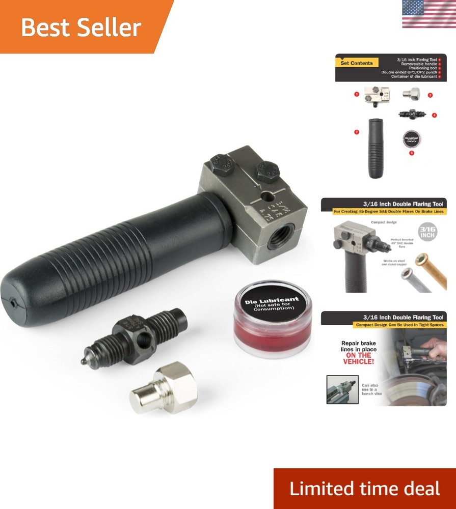 SAE 3/16-Inch Double Flaring Tool for Vehicles &ndash; Durable & Time-Saving Solution