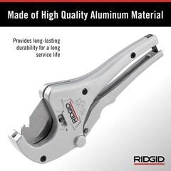 RIDGID 23498 Model RC-1625 luminum Ratchet ction 1/8&Prime; to 1-5/8&Prime; Plastic Pipe