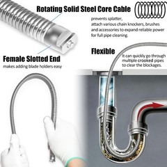 37847 C-32 Inner Solid Core Drain Cleaning Cable 3/8 Inch x 75 ft, Compatible&hellip;