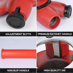 Ratchet Pipe Threader Kit, Manual Ratcheting Pipe Threading Tool with Handle Rat