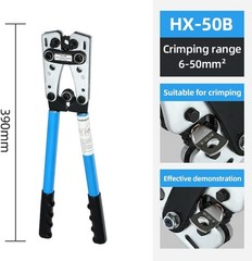HX-50B Battery Cable Crimping Tool with Lightweight Aluminum Handle, Heavy Duty