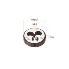 M2.5 X 0.45 Round Die Left-hand Thread Machine Threading Die 16mm OD Alloy Steel
