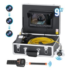 Sewer Camera 36X Zoom 9in HD 165ft Cable Self-Leveling