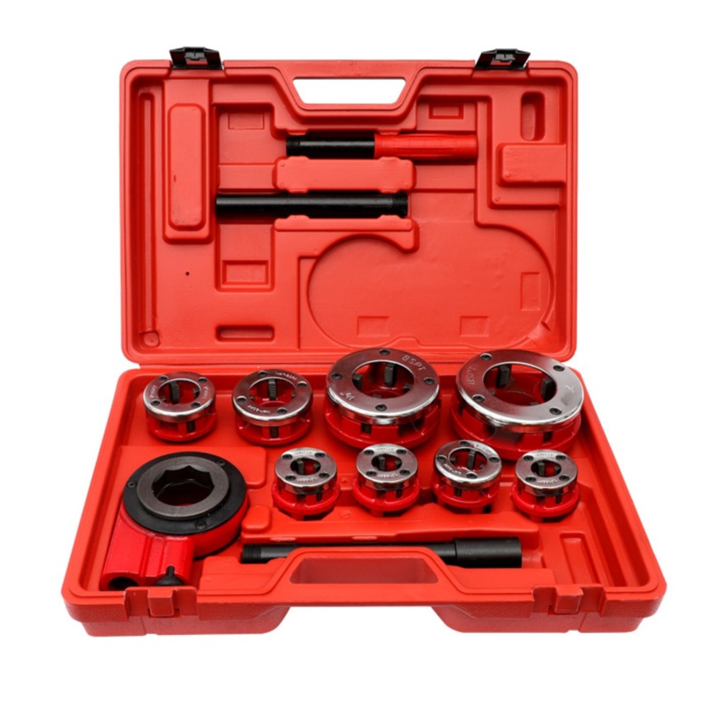Pipe Threader Head Set Black Workshop Tools Sturdy
