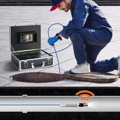 7&Prime; 30m/100ft Sewer Camera Pipe Inspection Camera 1000TVL 512Hz Locator