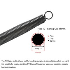 
Spring Tube Bender Steel 520 mm/20.5 Inch Long 28 mm 1.10 Inch PVC Pipe