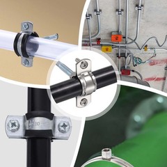 6Pcs2&Prime; (50mm) Adjustable Pipe Bracket Clamps Set (M8)