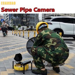 65ft Pipe Inspection Camera HD 1200TVL DVR Drain Sewer Camera 4.3&Prime; LCD Monitor