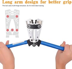 Battery Cable Crimper Wire Lug Crimping Tool for AWG 8,6,4,2,1,1/0 Battery Termi