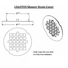 LXLOTUS 4 &frac14;&rdquo; Champagne Bronze Snap-in Shower Drain Cover &ndash;