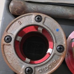 RIDGID 00-R Ratchet Pipe Threader Die Heads w/ NPT Dies 1/4-1/2 RH
