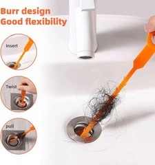3 Pcs Drain Hair Cather 20 Inch Drain Snake Shower Drain Hair Trap Clog Remover