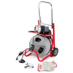 RIDGID K-400 Drain Cleaning Snake 120V Drum Machine C-32IW 3/8&Prime; x 75 ft. Cable
