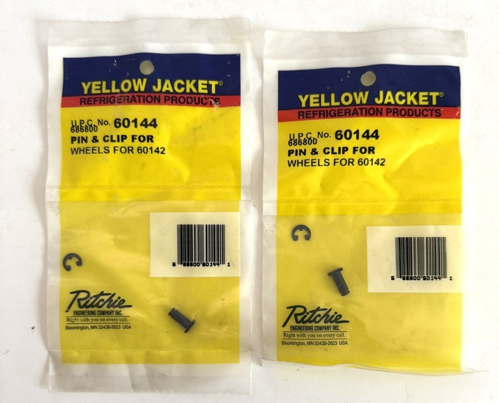 SET OF 2 YELLOW JACKET 60144 REPLACEMENT PIN and CLIP FOR 60142 MINI TUBE CUTTER